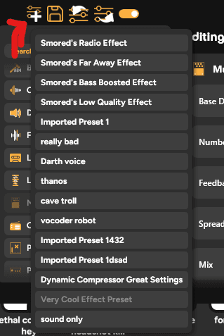 Adding a preset in SmoredBoard