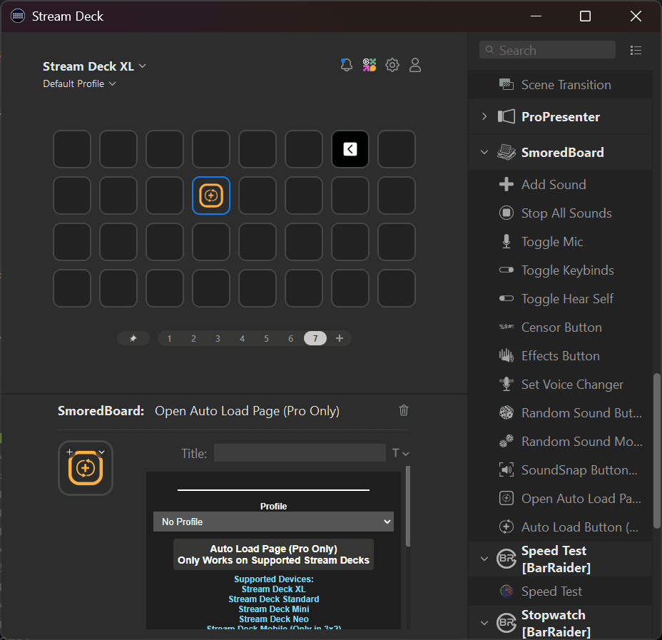 Auto Load Button in Stream Deck app