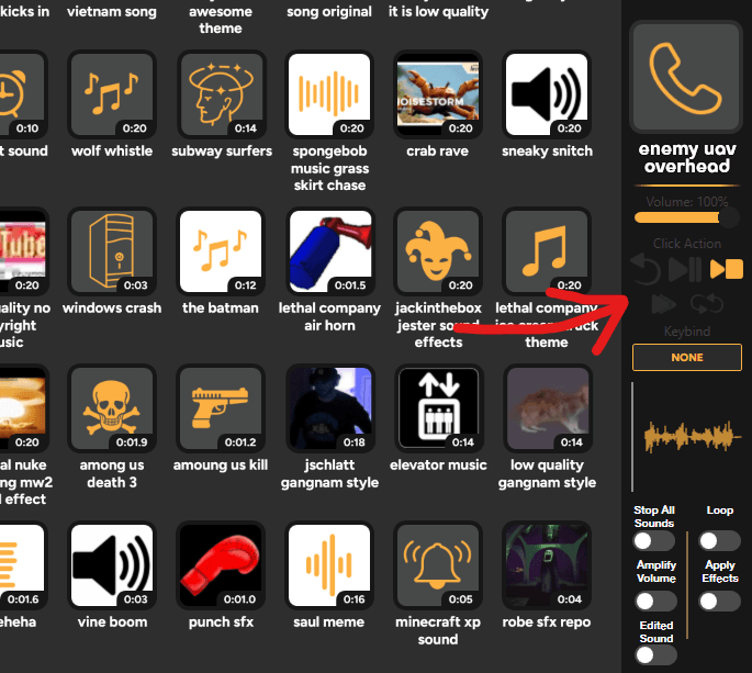 Change sound button mode in SmoredBoard