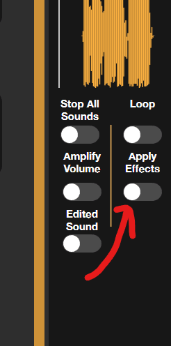 Effects toggle in SmoredBoard sidebar