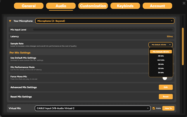 Microphone Rate Editing Mic Settings | SmoredBoard Help Center