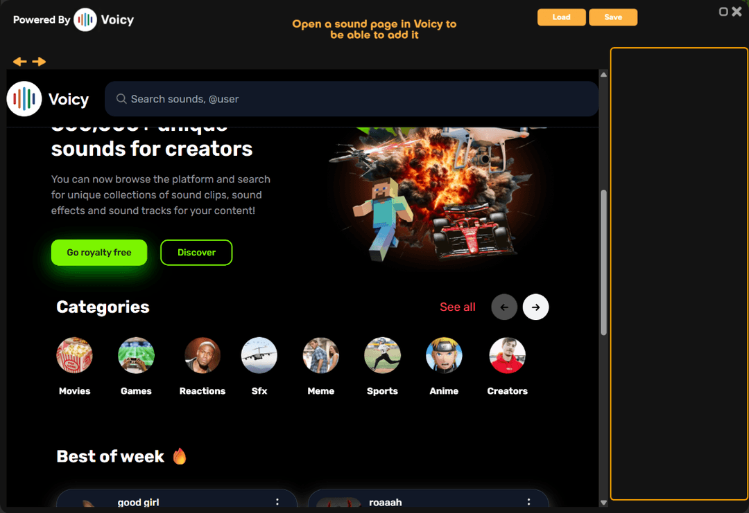 Voicy Profile Builder in SmoredBoard