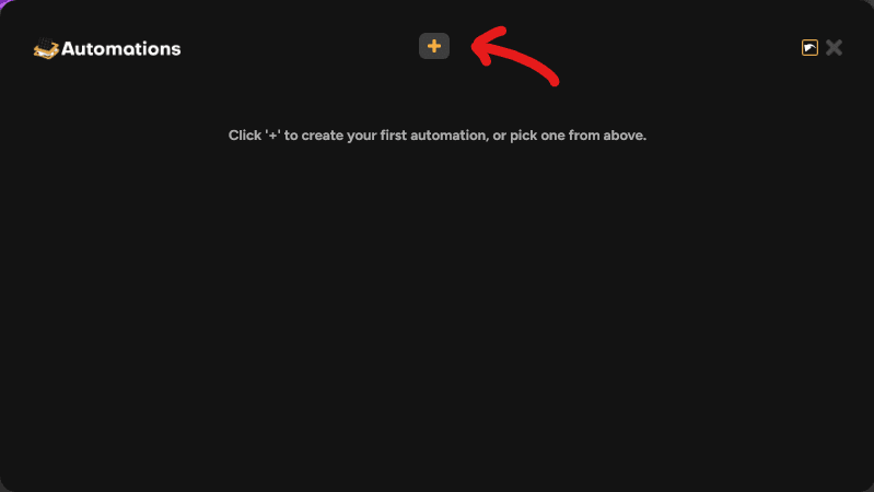 Create Automations button in SmoredBoard