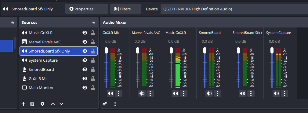 OBS Audio Output Capture setup for SmoredBoard